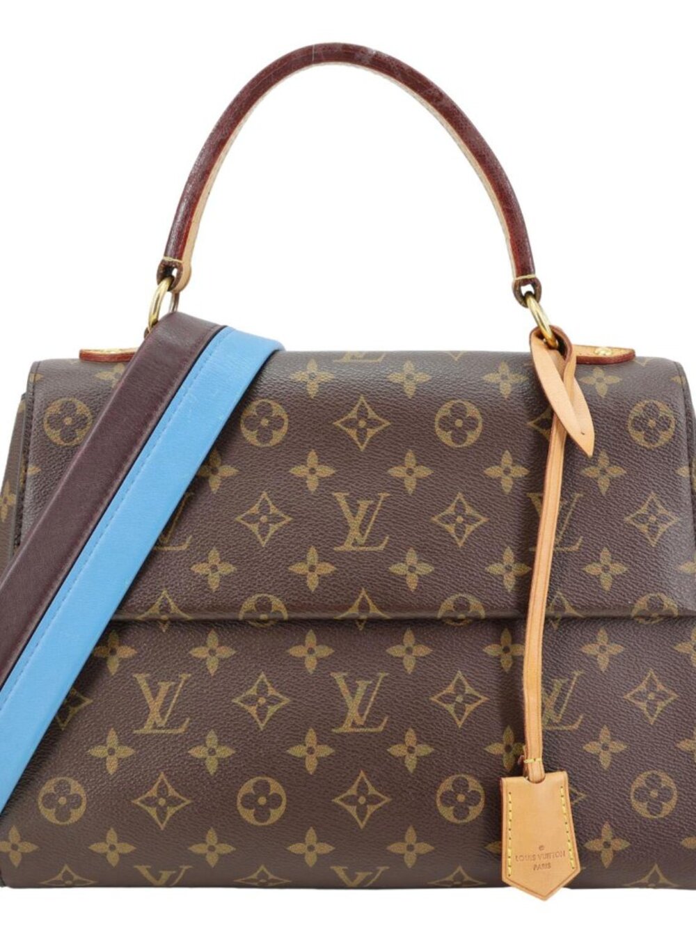 Louis Vuitton  Cluny MM Monogram Canvas Crossbody Bag Brown